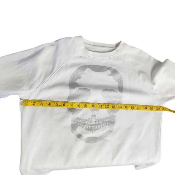 ZADIG & VOLTAIRE Womens Upper Skull Foil Sweatshirt, White, Silver Graphic, XS - Picture 4 of 11